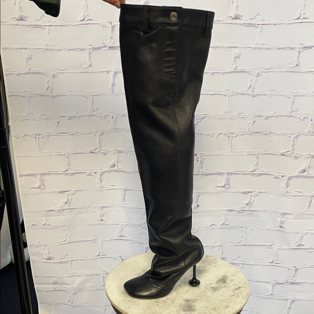 Loewe Black Leather toy over the knee boots